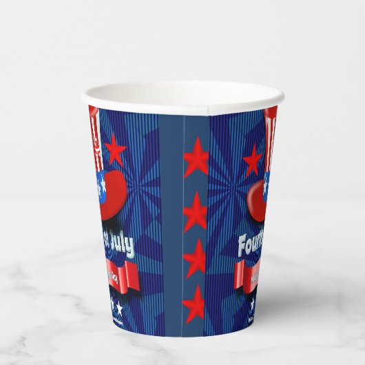 4 juli Onafhankelijkheidsdag Party Paper cup Papieren Bekers (Rechts)
