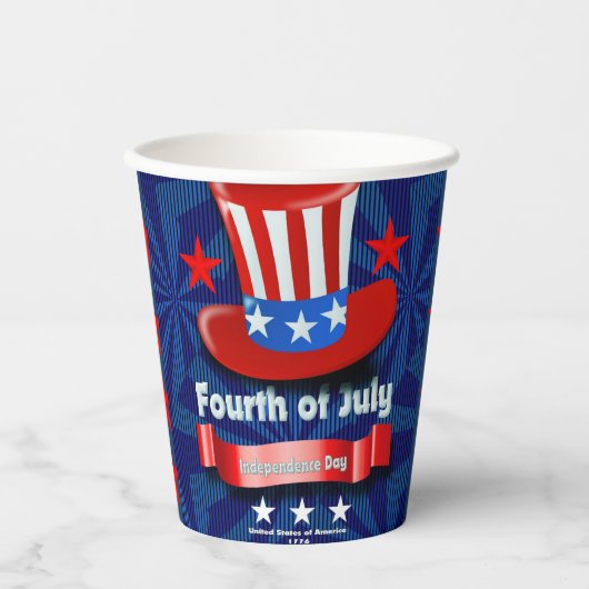 4 juli Onafhankelijkheidsdag Party Paper cup Papieren Bekers (Voorkant)