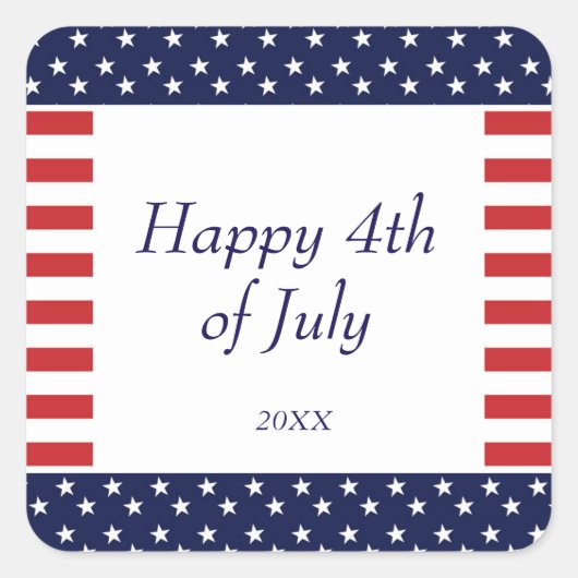 4 juli Onafhankelijkheidsdag Party Sticker (Voorkant)