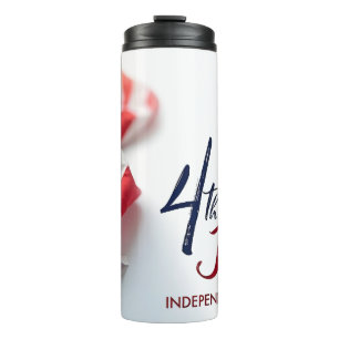 4 juli Onafhankelijkheidsdag Patriottisch ontwerp Thermosbeker