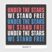 4 juli Onafhankelijkheidsdag Patriottische Sticker (Vel)