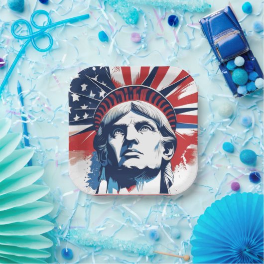 4 juli Onafhankelijkheidsdag Spirit Papieren Bordje (Feest)