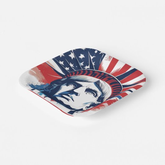 4 juli Onafhankelijkheidsdag Spirit Papieren Bordje (Gebogen)