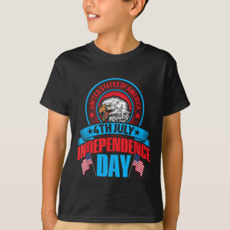 4 juli Onafhankelijkheidsdag USA Eagle Patriotic D T-shirt