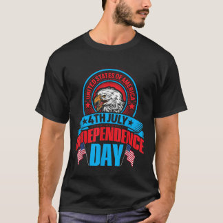 4 juli Onafhankelijkheidsdag USA Eagle Patriotic D T-shirt