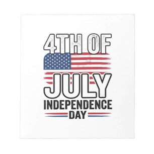 4 juli Onafhankelijkheidsdag Vintage Shirt Ontwerp Notitieblok