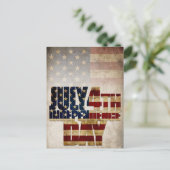 4 juli Onafhankelijkheidsdag  vlag ontwerp Briefkaart (Staand voorkant)