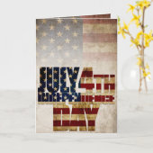 4 juli Onafhankelijkheidsdag vlag ontwerp Kaart (Gele Bloem)