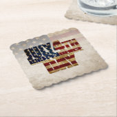 4 juli Onafhankelijkheidsdag  vlag ontwerp Kartonnen Onderzetters (Gebogen)