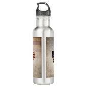 4 juli Onafhankelijkheidsdag  vlag ontwerp Waterfles (Achterkant)