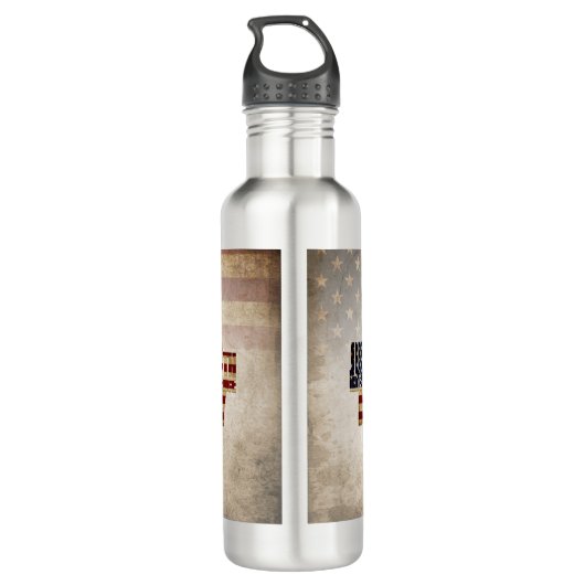 4 juli Onafhankelijkheidsdag  vlag ontwerp Waterfles (Achterkant)