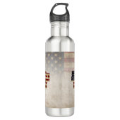 4 juli Onafhankelijkheidsdag  vlag ontwerp Waterfles (Voorkant)