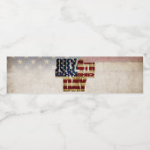 4 juli Onafhankelijkheidsdag  vlag ontwerp Waterfles Etiket (Enkel label)