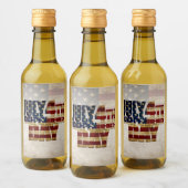 4 juli Onafhankelijkheidsdag vlag ontwerp Wijn Etiket (Flessen)