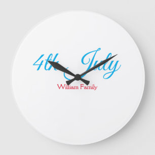 4 juli onafhankelijkheidsdag voeg naam tekst aan grote klok