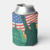 4 juli Onafhankelijkheidsdag Vrijheidsbeeld Blikjeskoeler (Blikje Voorkant)