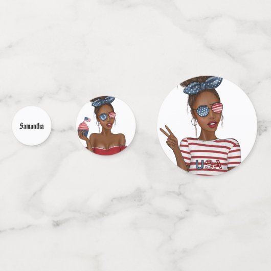 4 juli Onafhankelijkheidsdag VS Verjaardag Confetti (Voorkanten)