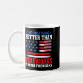 4 juli Onafhankelijkheidsdag Vuurwerk Amerikaans Koffiemok (Links)
