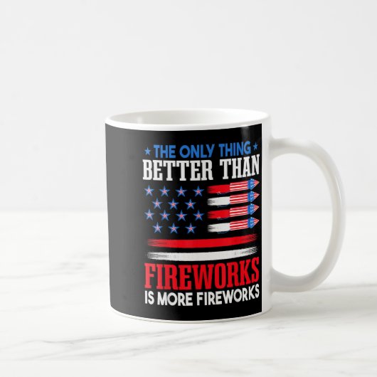 4 juli Onafhankelijkheidsdag Vuurwerk Amerikaans Koffiemok (Rechts)