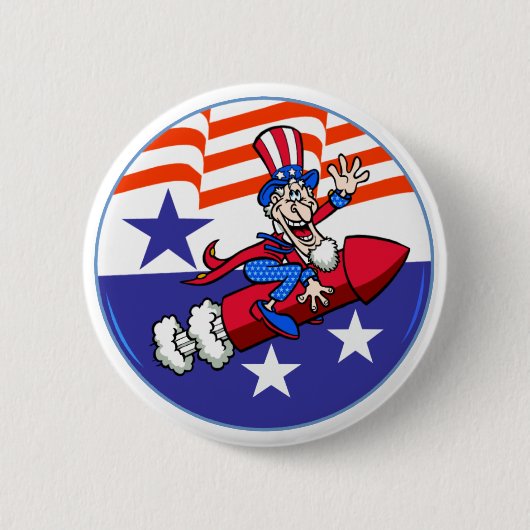 4 juli oom Sam Button (Voorkant)