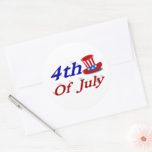 4 juli oom Sam Ronde Sticker