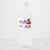 4 juli oom Sam Waterfles Etiket (Voorkant)