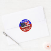 4 juli Patriot Ronde Sticker (Envelop)