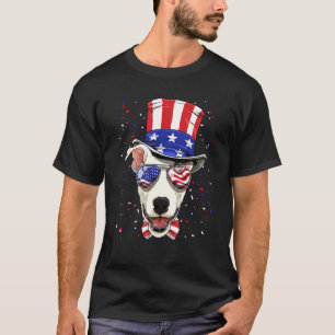 4 juli Patriotic Bull Terrier Pet Dog America T-shirt