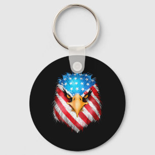 4 juli Patriotic Eagle Amerikaanse vlag Mannen Sleutelhanger