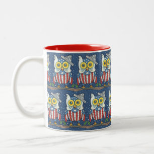 4 JULI PATRIOTIC HOOT OWL, TWEE TONEN MOK rood