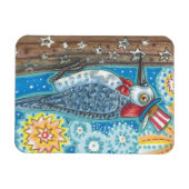 4 JULI PATRIOTIC WOODPECKER MAGNET MAGNEET (Horizontaal)
