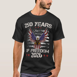 4 juli patriottisch 250ste verjaardag 250 jaar t-shirt