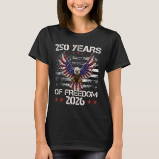 4 juli patriottisch 250ste verjaardag 250 jaar t-shirt