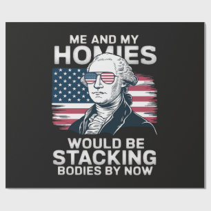 4 juli Patriottisch Amerikaans Cadeaupapier