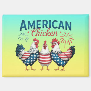 4 juli patriottisch Amerikaans kip ontwerp Magneet