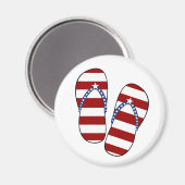 4 juli Patriottisch Amerikaans Teenslipper van de Magneet (Voorkant / Achterkant)