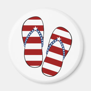 4 juli Patriottisch Amerikaans Teenslipper van de Magneet