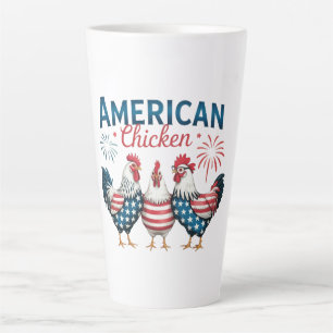 4 juli patriottisch Amerikaanse kip ontwerp Latte Mok