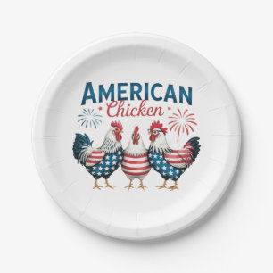 4 juli patriottisch Amerikaanse kip ontwerp Papieren Bordje