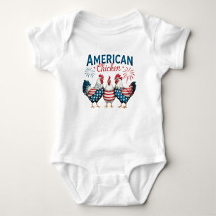 4 juli patriottisch Amerikaanse kip ontwerp Romper