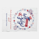 4 juli Patriottisch Decor | makelaar dank u Theedoek (Horizontaal)