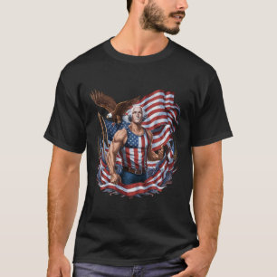 4 juli Patriottisch grappig George Washington juli T-shirt