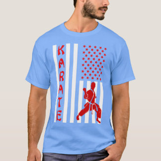 4 juli patriottisch Karate Fighter Karate T-shirt
