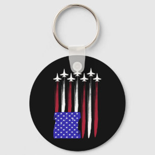 4 juli Patriottisch Rood Wit Blauw USA Flag Fight Sleutelhanger
