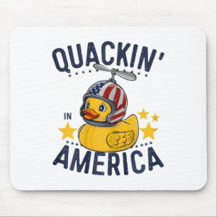 4 juli Patriottisch Rubber Duck T-shirt Quackin' I Muismat
