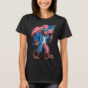 4 juli Patriottische Amerikaanse Bigfoot Sasquatch T-shirt