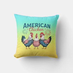 4 juli patriottische Amerikaanse kip-62987 Kussen
