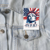 4 juli Patriottische Amerikaanse Pride Button (Insitu)