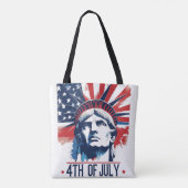 4 juli Patriottische Amerikaanse Pride Draagtas (Achterkant)