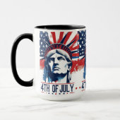 4 juli Patriottische Amerikaanse Pride Mok (Links)